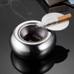 5 Pcs Portable Stainless Steel Metal Ashtray