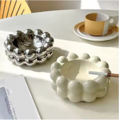 4 Pcs Candy Donut Shaped Ceramic Ashtray