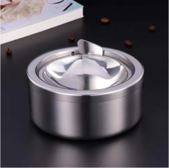 8 Pcs Stainless Steel High Temperature Resistant Ashtray