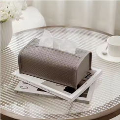 6 Pcs Woven Texture Leather Tissue Box