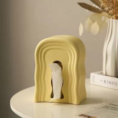 4 Pcs Ceramic Arch Shape Tissue Box Set