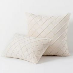 3 Sets Plaid Velvet Cushion Set