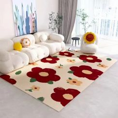 2 Pcs Household Cute Flower Sofa Floor Cushion