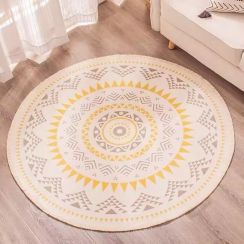 25 Pcs Cotton Linen Woven Round Cushion Rug