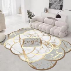 2 Pcs Home Washable Diamond Plush Area Rug